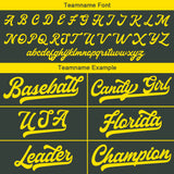 Custom Baseball Jersey Stitched Design Personalized Hip Hop Baseball Shirts Drak Gray-Yellow