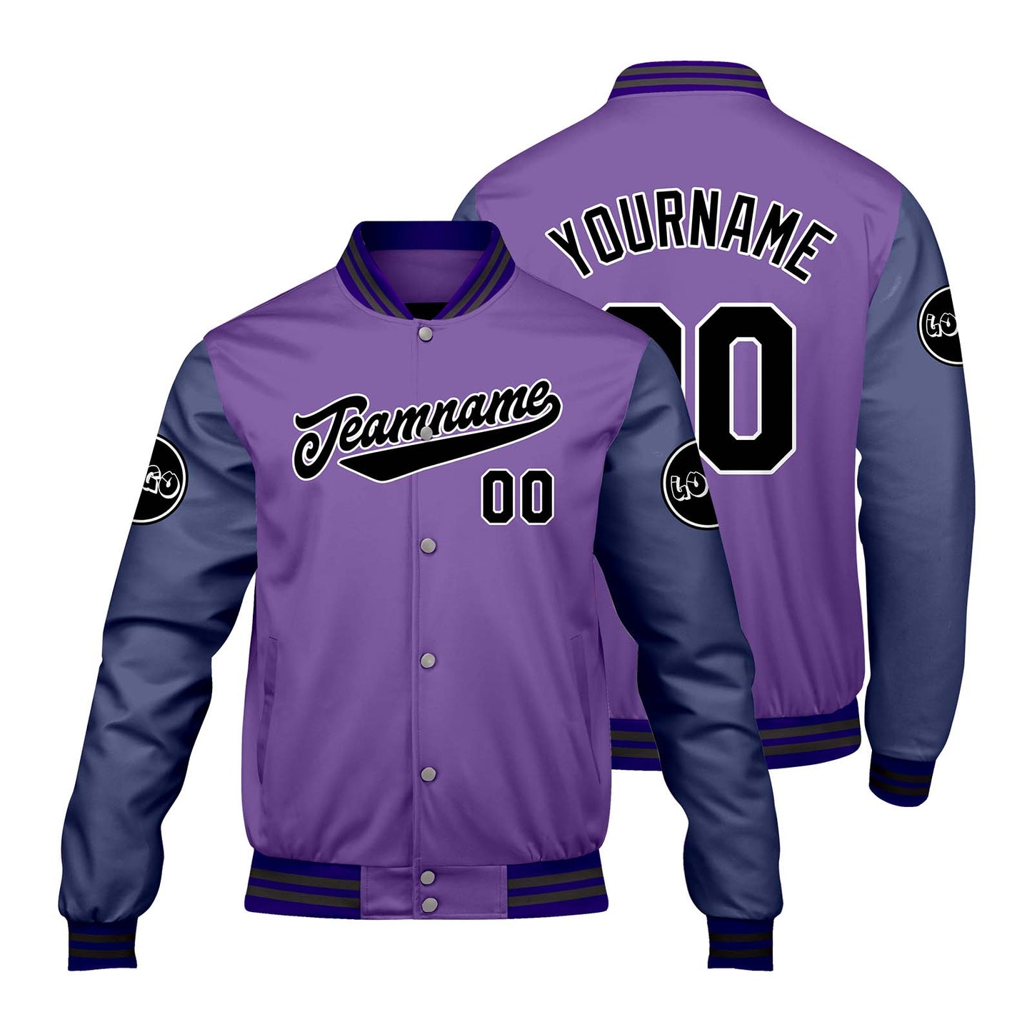 Custom Purple Varsity Jackets for Men Women Youth Personalized Letterman Jackets
