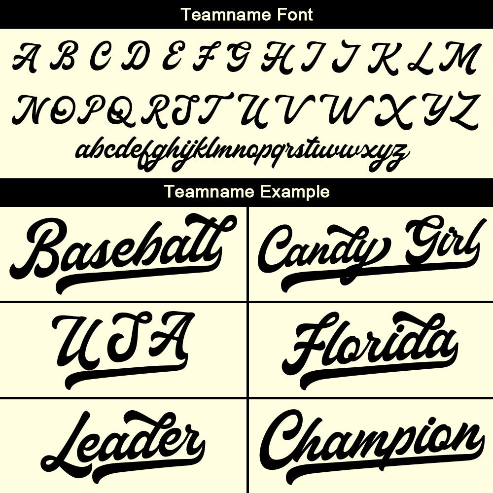 Custom Baseball Jersey Stitched Design Personalized Hip Hop Baseball Shirts Cream-Black