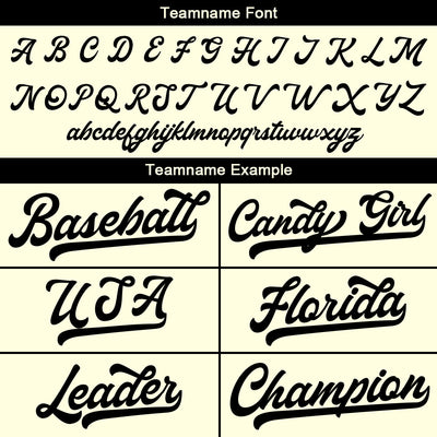 Custom Baseball Jersey Stitched Design Personalized Hip Hop Baseball Shirts Cream-Black