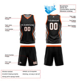 Custom Black White Reversible Basketball Jersey Uniform Suit Printed Your Logo Name Number