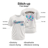 Custom Stripe-Brown Baseball Jersey Stitched Design Personalized Hip Hop Baseball Shirts