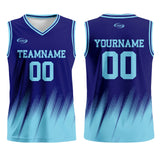 Custom Blue Basketball Jersey Uniform Suit Printed Your Logo Name Number