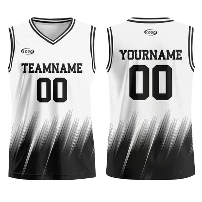 Custom White Black Basketball Jersey Uniform Suit Printed Your Logo Name Number