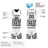 Custom Reversible Basketball Suit for Adults and Kids Personalized Jersey White&Black