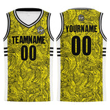 Custom Black Yellow Basketball Jersey Uniform Suit Printed Your Logo Name Number