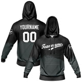 Custom Black Gray Sports hoodie Sweatshirt Set for Men Women Youth Tops and Pants Set Tracksuit