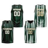 Custom Reversible Basketball Suit for Adults and Kids Personalized Jersey Dark Green&White