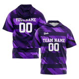 Custom Purple Short Sleeve Hoodies for Men Women Shirts with Hoods Printed Name Logo