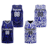 Custom Reversible Basketball Suit for Adults and Kids Personalized Jersey Navy&Royal