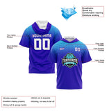 Custom Purple Light Short Sleeve Hoodies for Men Women Shirts with Hoods Printed Name Logo