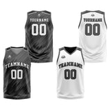 Custom Strip-Type Grey Reversible Basketball Suit for Adults and Kids Personalized Jersey