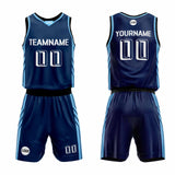 Custom Navy Basketball Jersey Uniform Suit Printed Your Logo Name Number