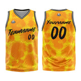Custom Basketball Jersey Uniform Suit Printed Your Logo Name Number Leopard Print&Yellow