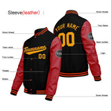 Custom Black Red Varsity Jackets for Men Women Youth Personalized Letterman Jackets