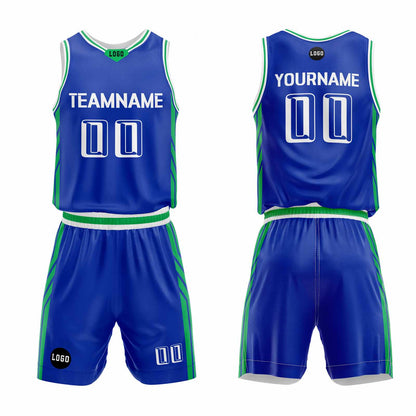 Custom Blue Green Basketball Jersey Uniform Suit Printed Your Logo Name Number