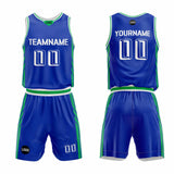 Custom Blue Green Basketball Jersey Uniform Suit Printed Your Logo Name Number