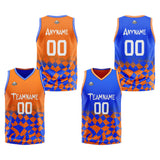 Custom Reversible Basketball Suit for Adults and Kids Personalized Jersey Orange&Royal