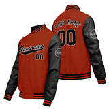 Custom Orange Black Varsity Jackets for Men Women Youth Personalized Letterman Jackets