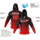 Custom Black Red Sports hoodie Sweatshirt Set for Men Women Youth Tops and Pants Set Tracksuit