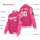 Custom Pink Varsity Jackets for Men Women Youth Personalized Letterman Jackets