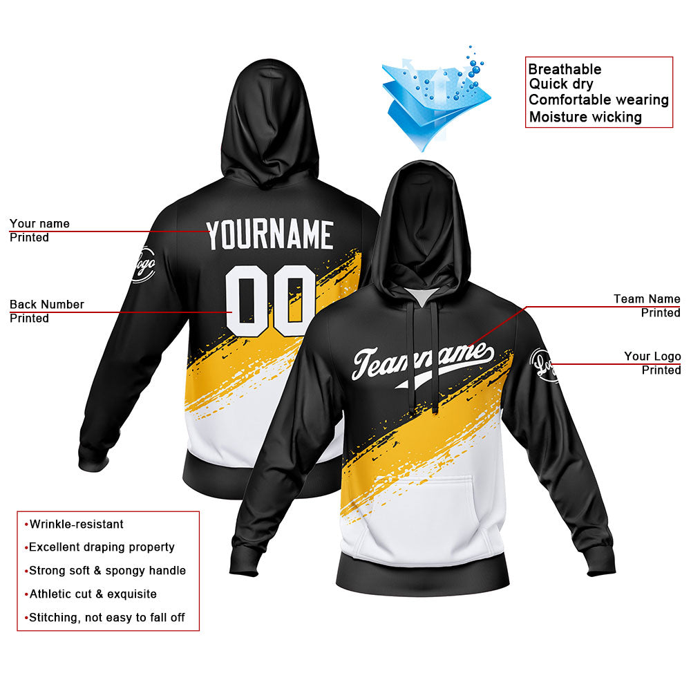 Custom Black White Sports hoodie Sweatshirt Set for Men Women Youth Tops and Pants Set Tracksuit