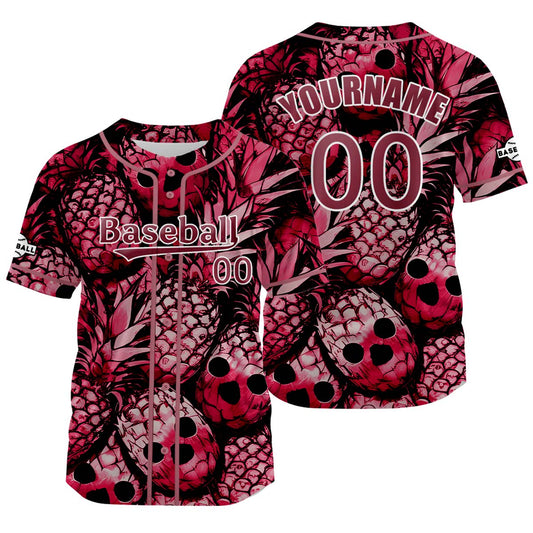 Custom Pink Baseball Jersey Print Personalized Name, Number and Logo