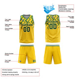 Custom Yellow Green Basketball Jersey Uniform Suit Printed Your Logo Name Number