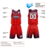 Custom Reversible Basketball Suit for Adults and Kids Red-Navy