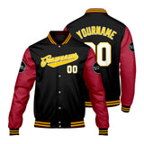 Custom Black Red Varsity Jackets for Men Women Youth Personalized Letterman Jackets