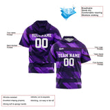 Custom Purple Short Sleeve Hoodies for Men Women Shirts with Hoods Printed Name Logo