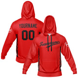 Custom Red Hoodie Sweatshirt Set for Men Women Youth Tops and Pants Set Tracksuit