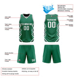 Custom Green Black Reversible Basketball Jersey Uniform Suit Printed Your Logo Name Number