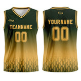Custom Olive Green Light Brown Gradient Basketball Jersey Uniform Suit Printed Your Logo Name Number