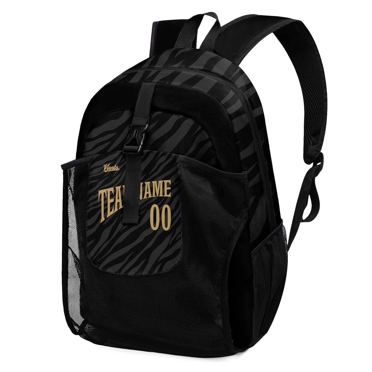 Customize Black Sports Backpacks Featuring Personalized Names, Numbers and Logos