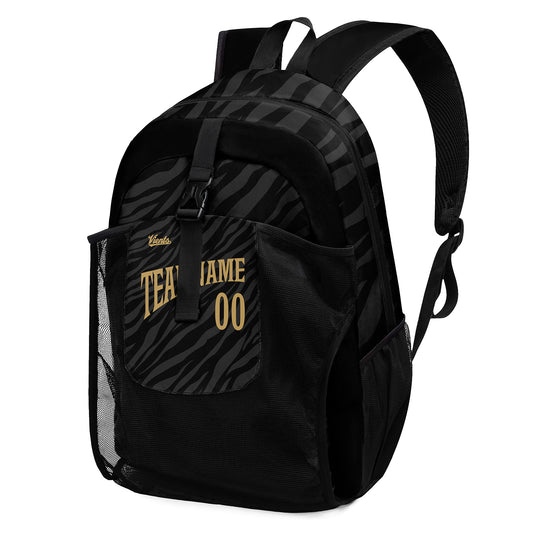 Customize Black Sports Backpacks Featuring Personalized Names, Numbers and Logos