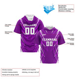 Custom Purple Short Sleeve Hoodies for Men Women Shirts with Hoods Printed Name Logo