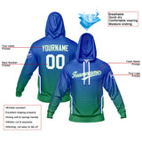 Custom Blue Green Sports hoodie Sweatshirt Set for Men Women Youth Tops and Pants Set Tracksuit