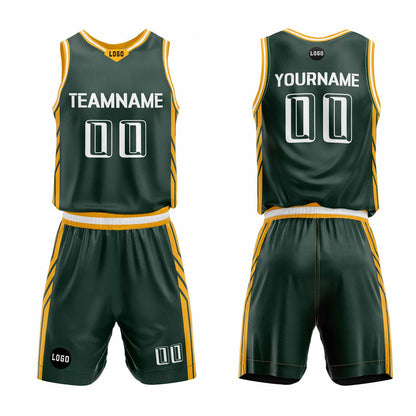 Custom Olive Green Basketball Jersey Uniform Suit Printed Your Logo Name Number