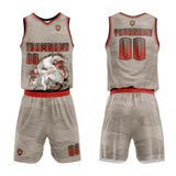 Custom Khaki Basketball Jersey Uniform Suit Printed Your Logo Name Number