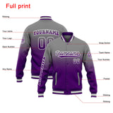 Custom Varsity Jacket Letterman jacket for Men, Women and Youth Grey Purple Gradient