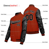 Custom Orange Black Varsity Jackets for Men Women Youth Personalized Letterman Jackets