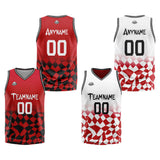 Custom Reversible Basketball Suit for Adults and Kids Personalized Jersey Red&Black