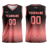 Custom Black Pink Gradient Basketball Jersey Uniform Suit Printed Your Logo Name Number