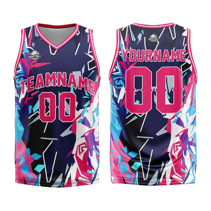 Custom Broken Red Basketball Jersey Uniform Suit Printed Your Logo Name Number