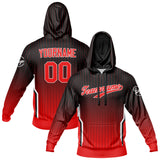 Custom Black Red Sports hoodie Sweatshirt Set for Men Women Youth Tops and Pants Set Tracksuit