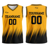 Custom Yellow Black Basketball Jersey Uniform Suit Printed Your Logo Name Number