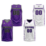 Custom Purple Reversible Basketball Suit for Adults and Kids Personalized Jersey