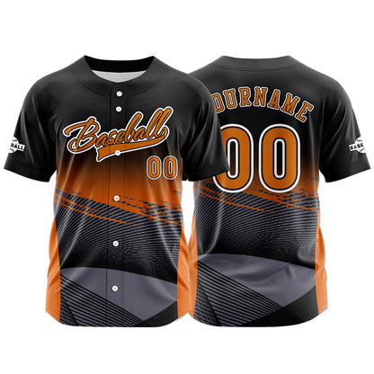 Custom Yellow Button Down Baseball Jersey for Men Women Adult Youth Print Name Number Logo