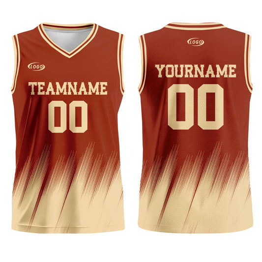 Custom Red Rice White Basketball Jersey Uniform Suit Printed Your Logo Name Number
